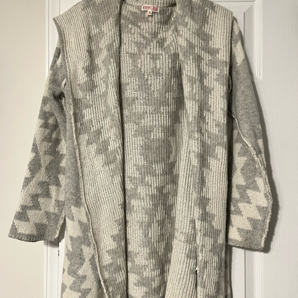 Gray Patterned Women's Sweater